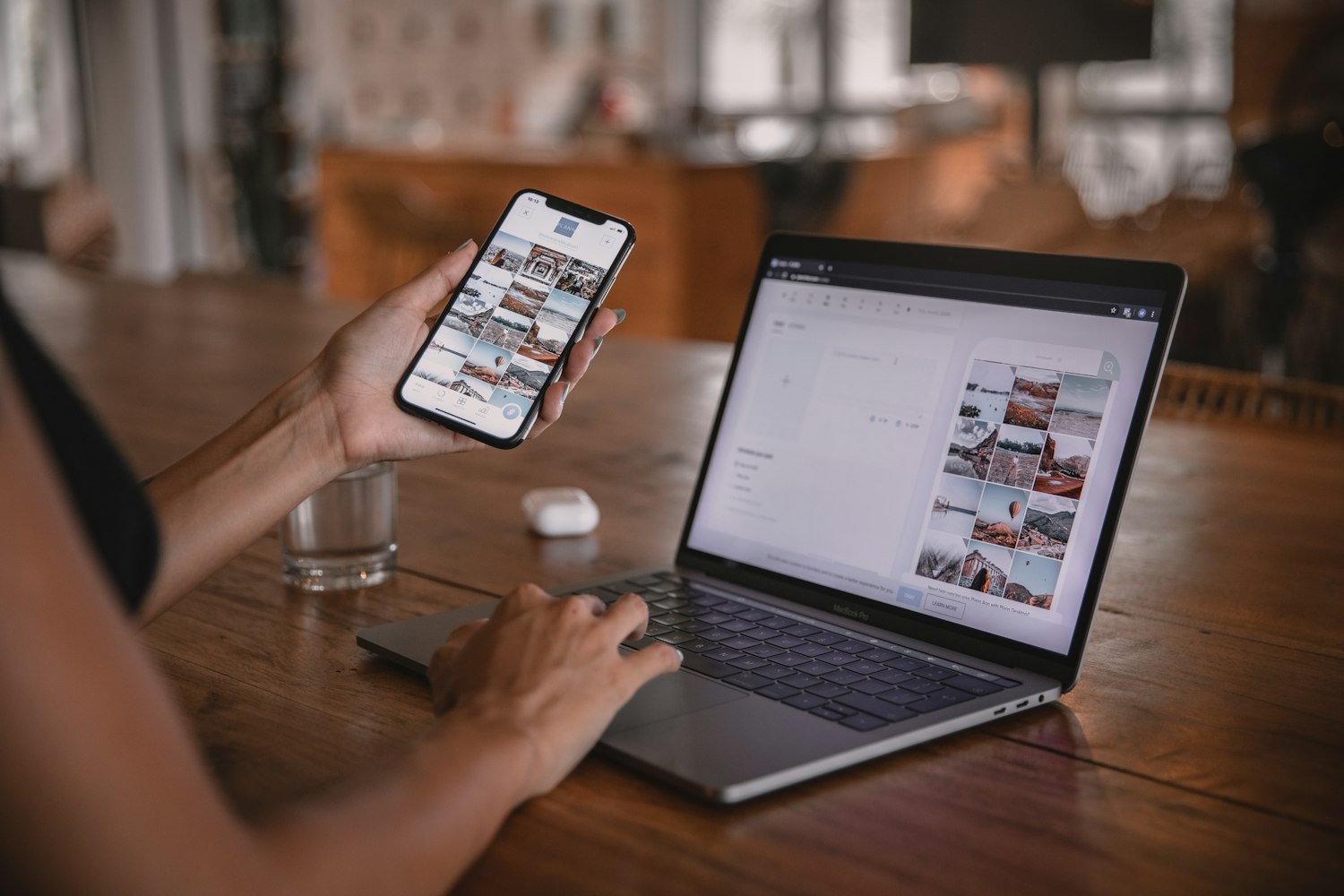Working on an app across a laptop and the phone it ships to