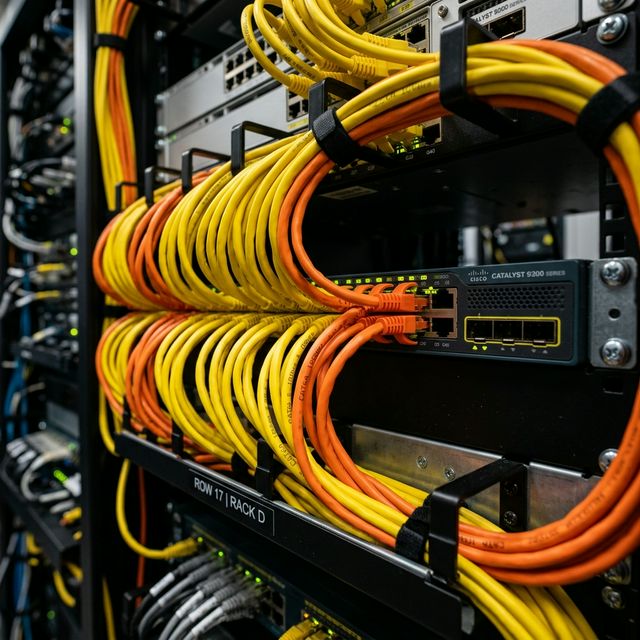 Professional Cat6A cabling and rack installation